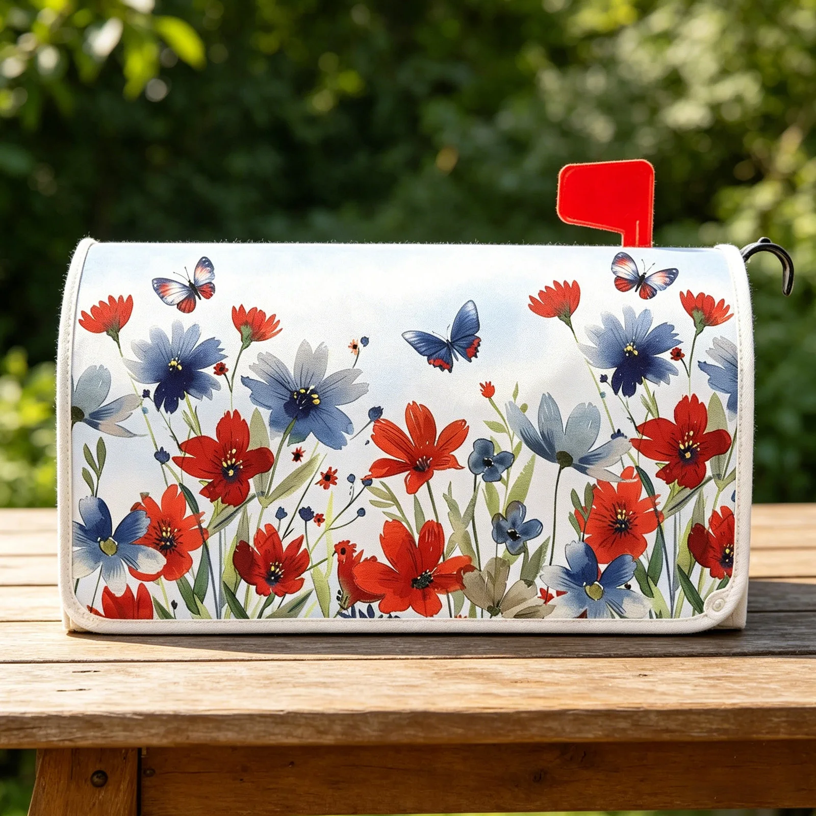 Magnetic Watercolor Cute Mailbox Wraps UV Protection for Colorful Scenery Mailbox Cover for Farmhouse Garden Yard Decor Holidays