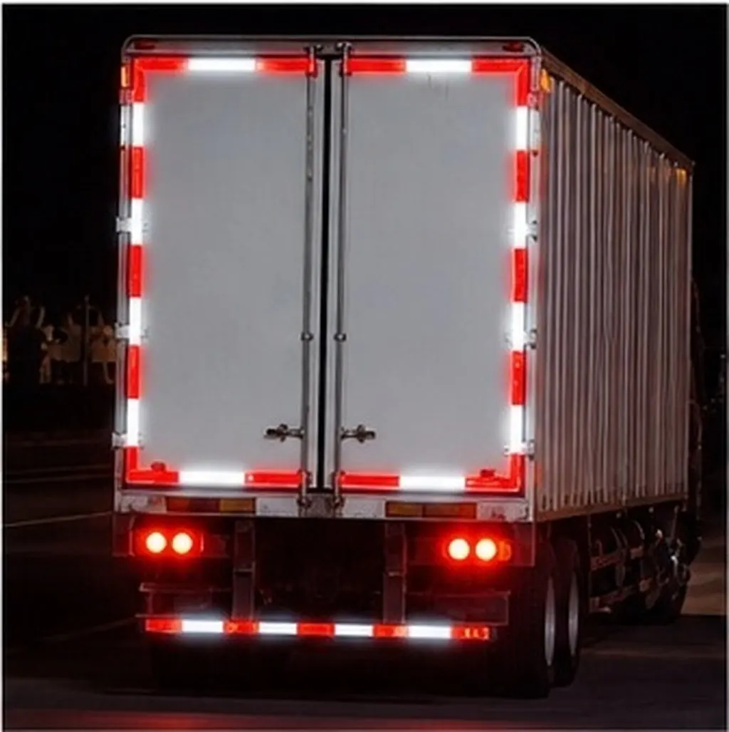 1 Roll 36mx5cm Vehicle Reflective Tape White Red Honeycomb Conspicuity Sticker Waterproof Strong Reflection for Car Truck Boat