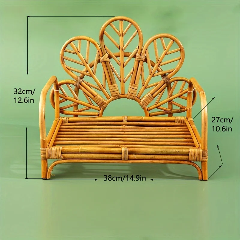 Newborn Photography Props Baby Flower Bench Boy or Girl Photoshoot Props Baby Furniture Baby Bed Rattan Basket Photo Accessories