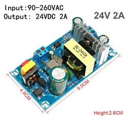 AC 90-260V to DC 24V 2A Power Supply Module 48W Power Supply Module Board Switch AC-DC Switch Power Supply Board DC-24V-2