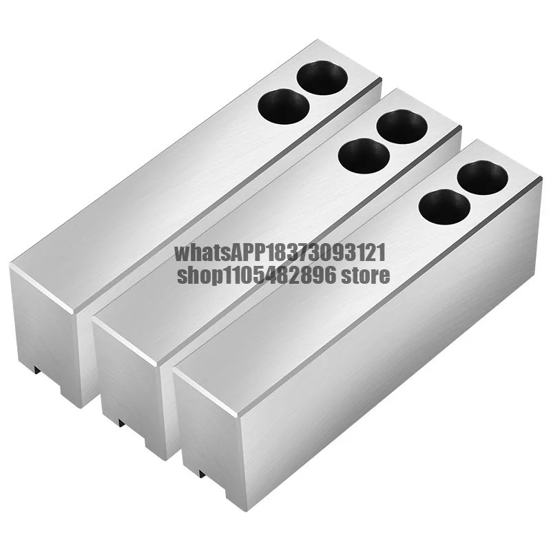 Hydraulic three-jaw chuck lengthened and heightened hydraulic soft hydraulic pressure raw soft card foot 6 8 10 inch