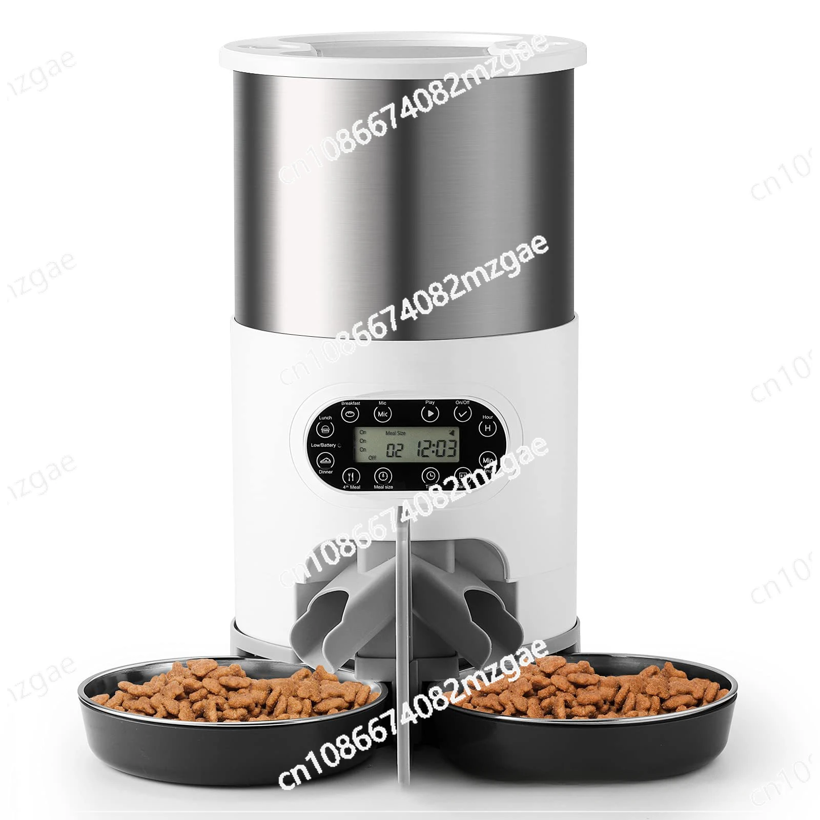 

Pet Automatic Feeder Timed Quantitative 4.5L Intelligent Feeder Can Be Applied Single and Double Stainless Steel Bowl Feeder