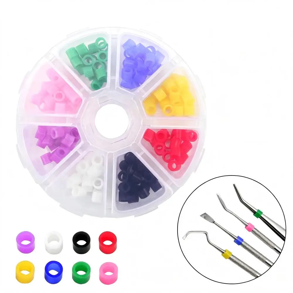 160Pcs/Box Colorful Dental Code Rings Autoclavable Silicone Instrument Marking Universal Dentistry Tool Classification Supplies