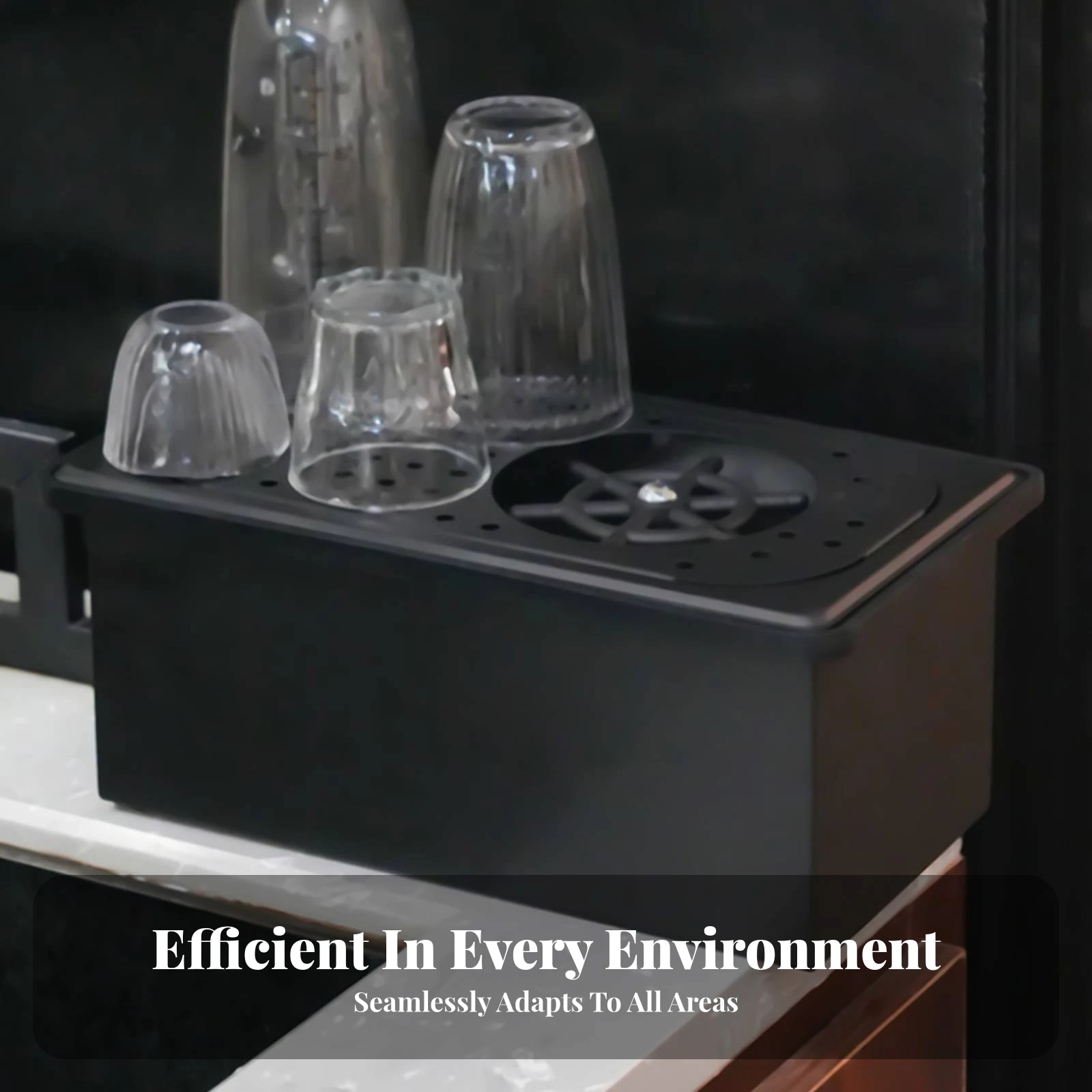 Built-in Cup Washer Matte Black Cup Rinser Countertop Pitcher Rinser Perforated Kitchen Fixture Spray Head
