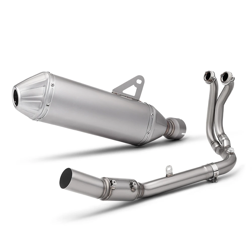 Motorcycle Escape Exhaust Kit Stainless Front Pipe One Piece Mid Tail Slip On Fit KOVE 800X ADV 2023 To 2025 Adventure Bike