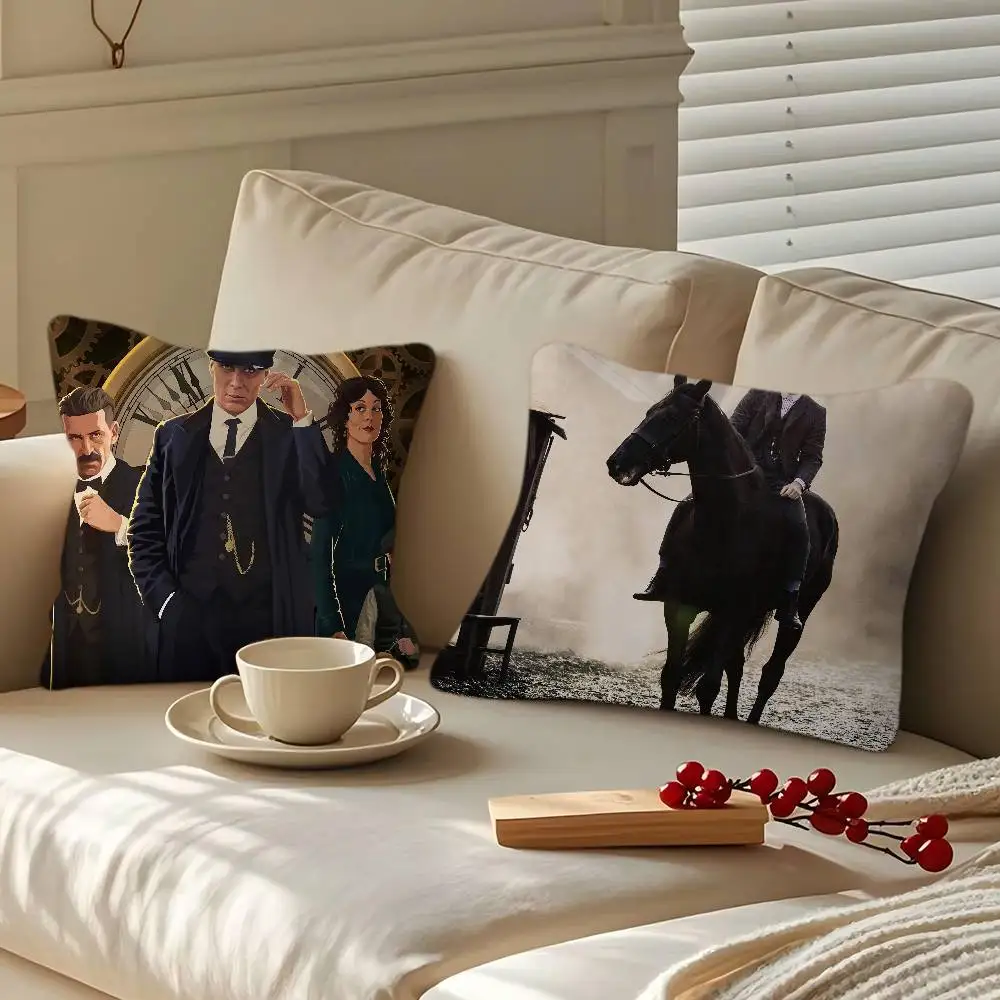 

P-Peaky Blinders Pillow Cover Design Cushion Cover Decor Holiday Decorati