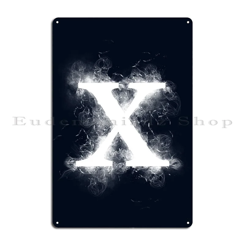 

X Small Letter Smoky Metal Sign Plates Club Wall Decor Garage Design Tin Sign PosterWall Decoration