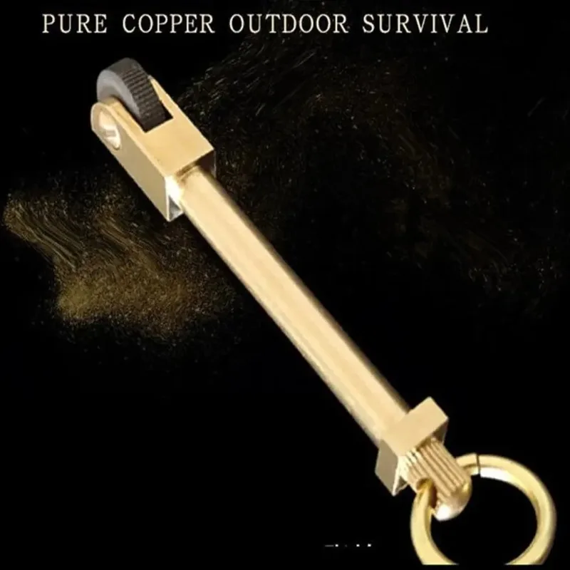 Brass Mini Pulley Portable Outdoor Survival Tool for Wild Camping Practical Dolphin Design