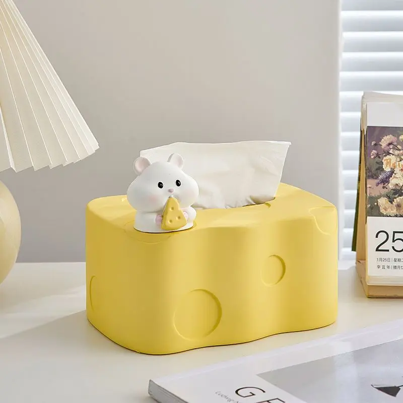 

Cheese Tissue Box, Living Room Decoration, Bedroom Coffee Table Tabletop, Household Good Item