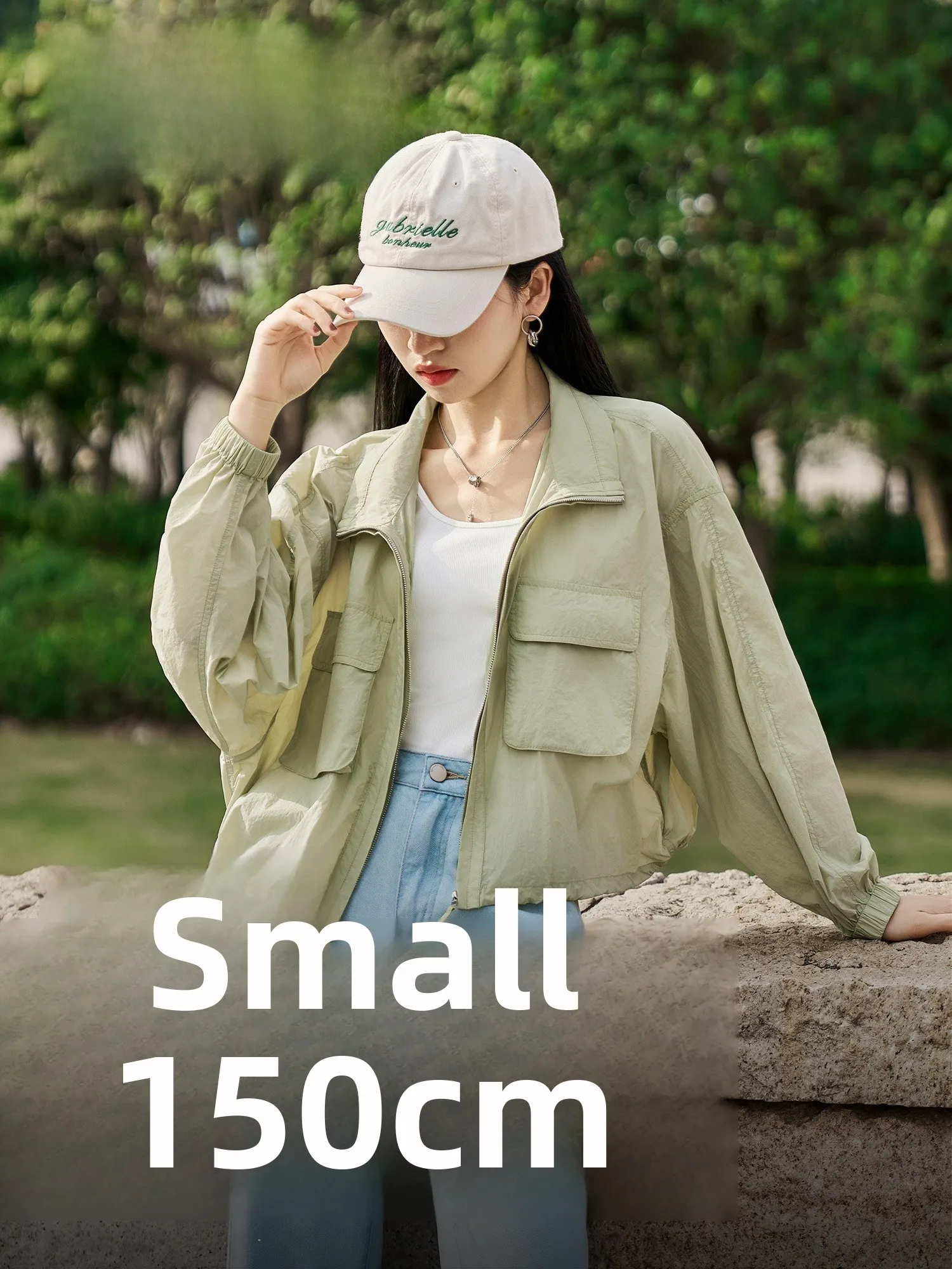 

Lightweight Breathable Casual Loose een ort Outerwear Women's Faion Sun Protection Top Comfortable Fit Zipper Closure