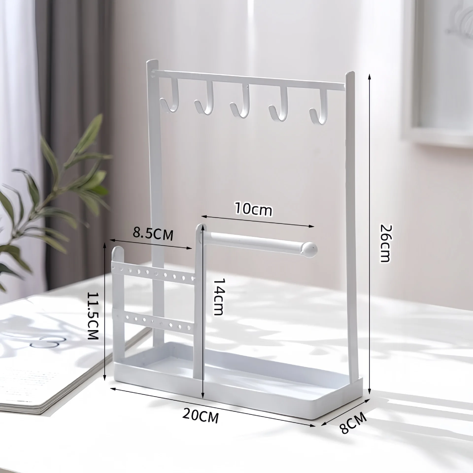 Multifunctional Jewelry Display Rack for Earrings and Necklaces
