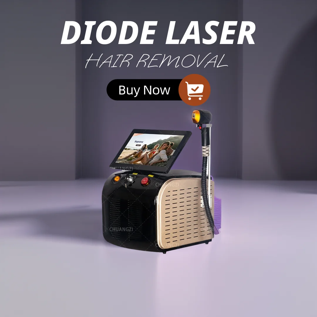 Diode Laser Smart 3-Wave: A Safe, Painless, Fast Permanent Laser Hair Removal Device Ideal for All Skin Colors for Bikini Area