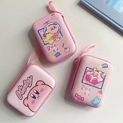 Kawaii Cartoon Cute Star Kirby Waddle Dee Earphone Data Line Storage Box Anime Figure Portable Coin Purse Girl Clutch Bag Gifts