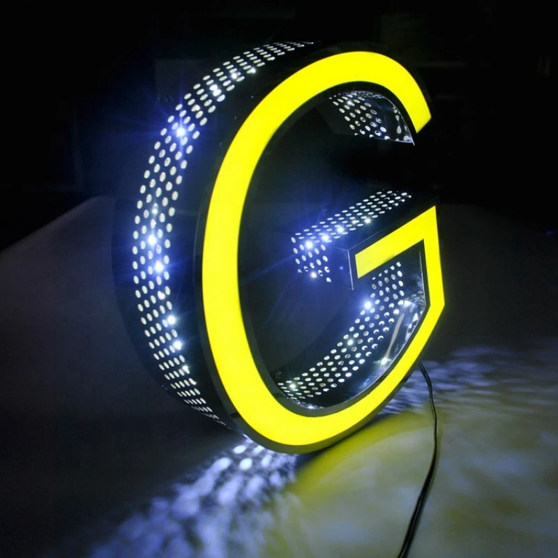 Custom 3D Signage Led Outdoor Advertising Sign Company Headlight Backlight Letter Sign Board Design