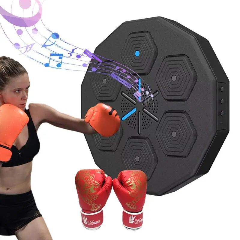 

Wall Mounted Music Boxing Pad Wall Mounted Electronic Music Boxer Smart Music Boxing Target With Gloves For Adults Teens