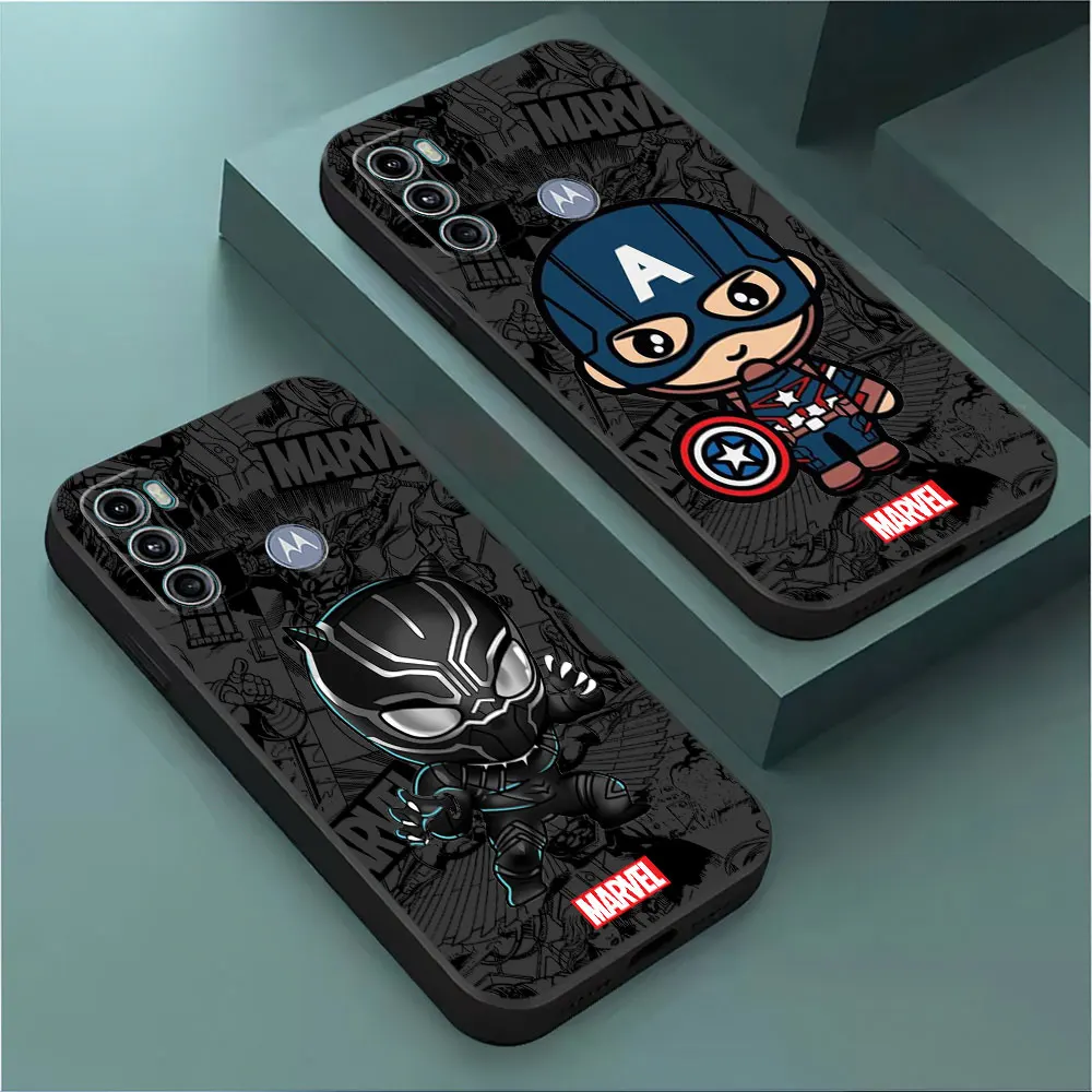 Marvel Groot Deadpool Spiderman Case for Motorola Moto G82 G8 G9 Power Lite G50 G52 G72 G31 G32 G200 G71 5G G60 G30 G22 Cover