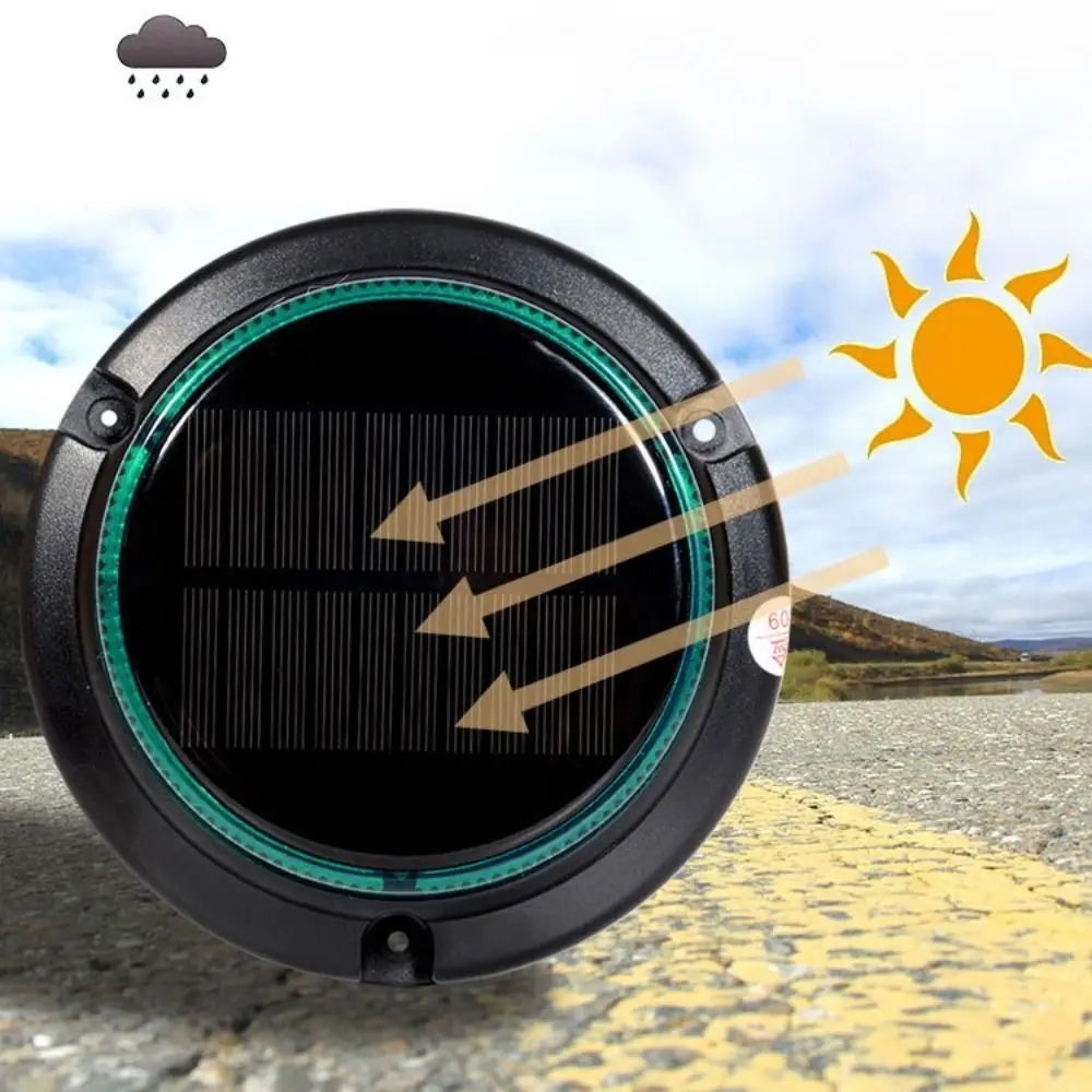

Waterproof Solar Powered Rotating Strobe Light Durable Portable Design Rechargeable Warning Flashlight Rotating Flashing