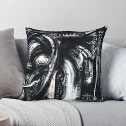 H.R. Giger Steampunk Pattern Square Pillowcase Polyester Linen Velvet Creative Zip Decor Room Cushion Cover 18