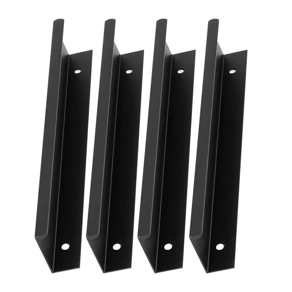 

4pcs Cabinet Wardrobe Handles Modern Black Long Drawer Pulls 200mm Kitchen Door Hardware Hidden Pulls for Cabinets