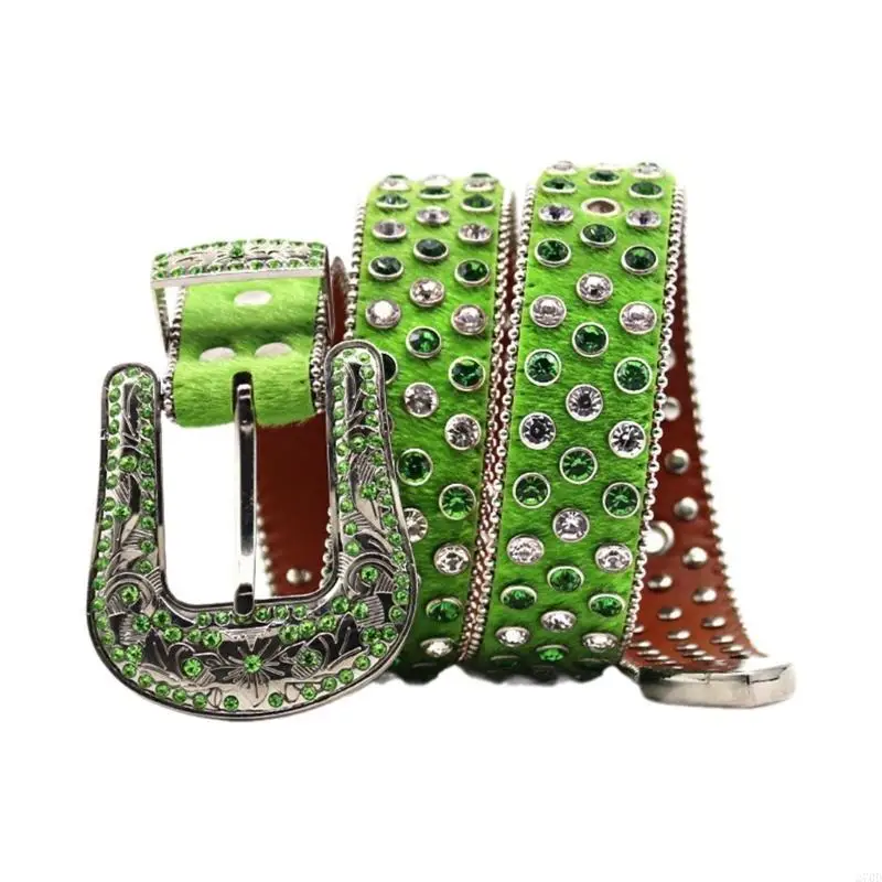 blingbling-waist-belt-for-street-dance-jean-belt-livehouse-punk-waist-chain-green-rhinestones