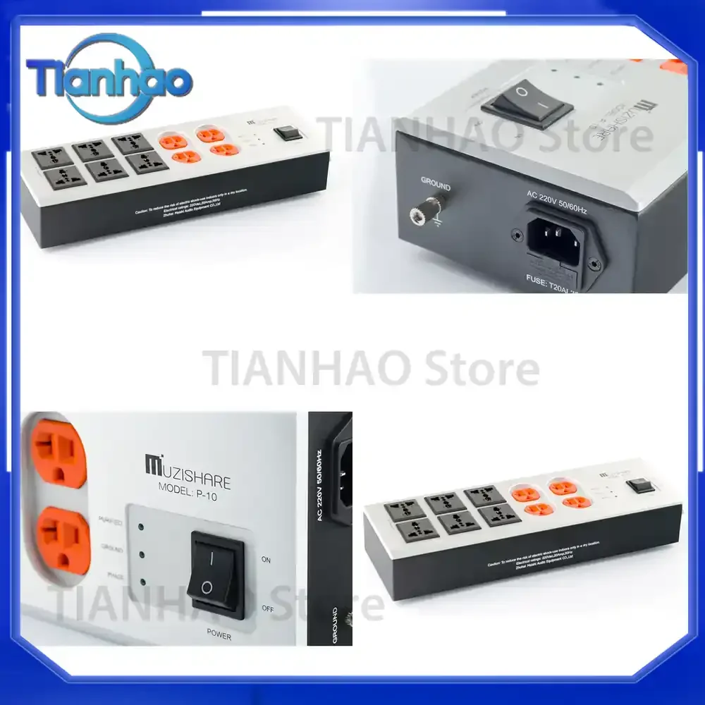 P-10 Audio Power Filter for Power Purification with Noise Attenuation 10dB at 10kHz 46dB at 100kHz and 100dB at 1–10MHz