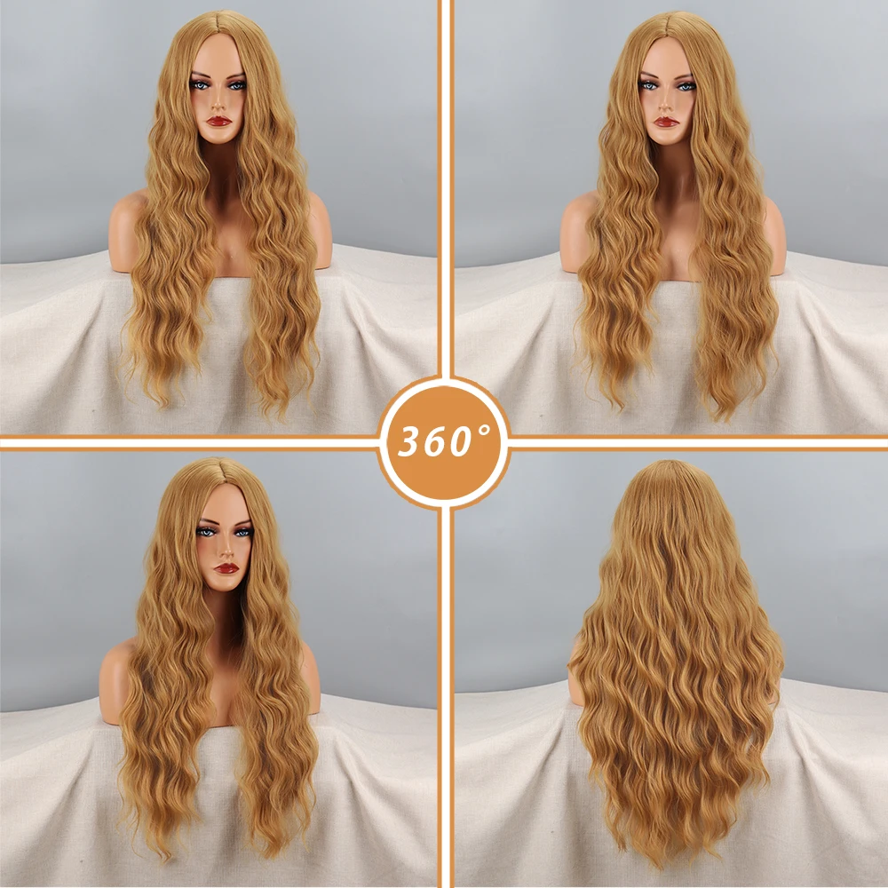 Synthetic High Heat Resistant Material Water Wavy Curly Highlights Suitable For Everyday Cosplay Wear