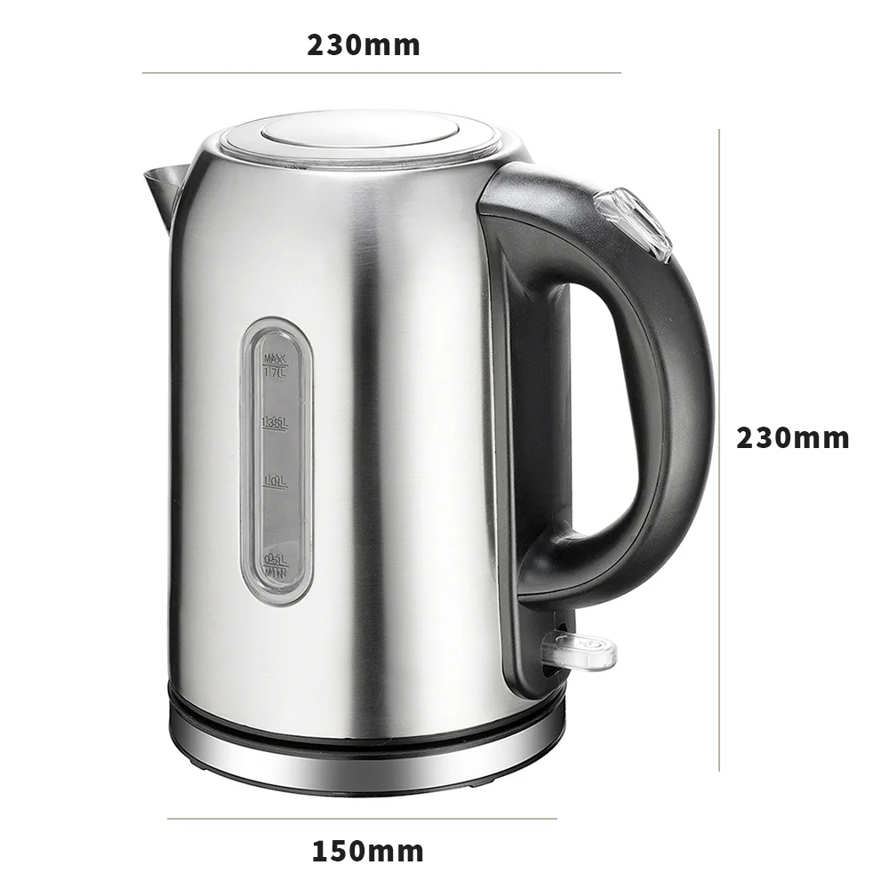 1.7L غلاية كهربائية مياه الفولاذ المقاوم للصدأ غلاية المنزل المطبخ سخان مياه 1850-2000 واط الاتحاد الأوروبي التوصيل 220-240 فولت