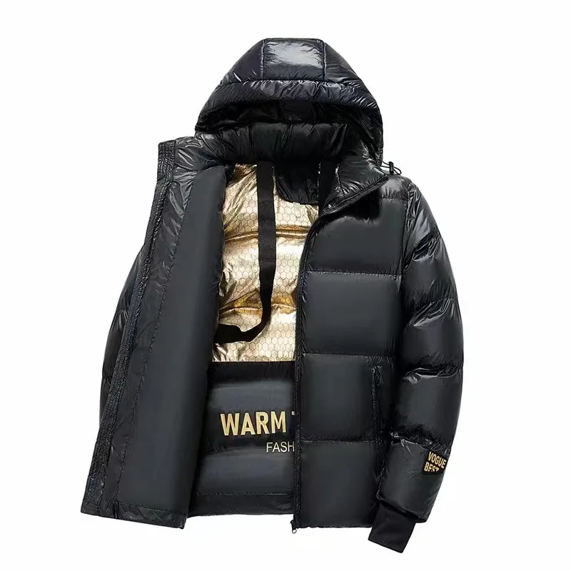 Graphene Black Gold Down Jacket 2024 Winter New Unisex Cotton Jacket with Long-lasting Temperature Lock Men's Jacket