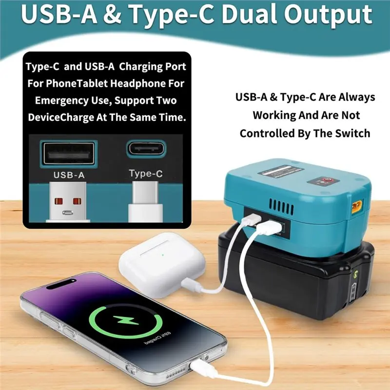 For 18V LXT Battery Compatible 18V To 12V Step-Down Buck Converter, For Power Adapter Wheel, 12V 120W DC Regulator