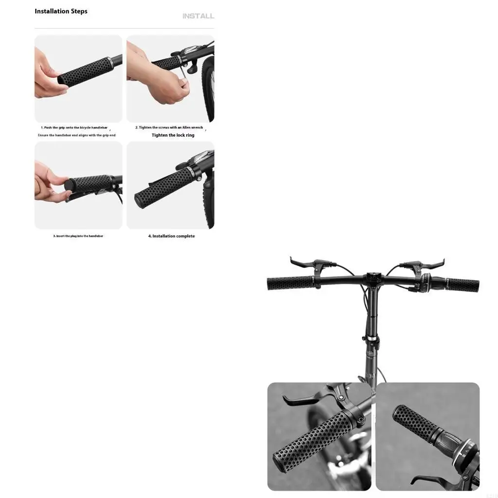 

2 шт. удобная велосипедная ручка для велосипеда, ручка для руля велосипеда, легко устанавливаемая ручка для велосипеда