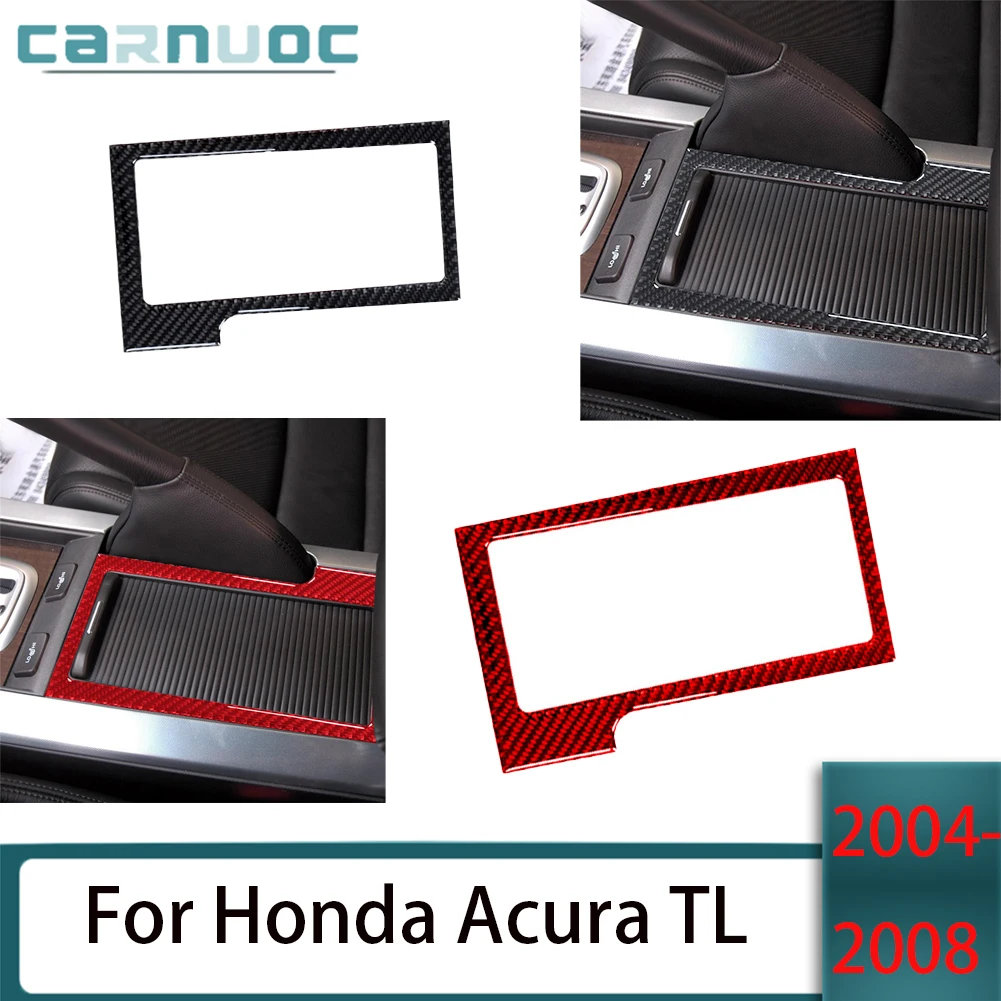 For Honda Acura TL 2004 2005 2006 2007 2008 Carbon Fiber Center Cup Holder Decorative Stickers Car Interior Styling Accessories