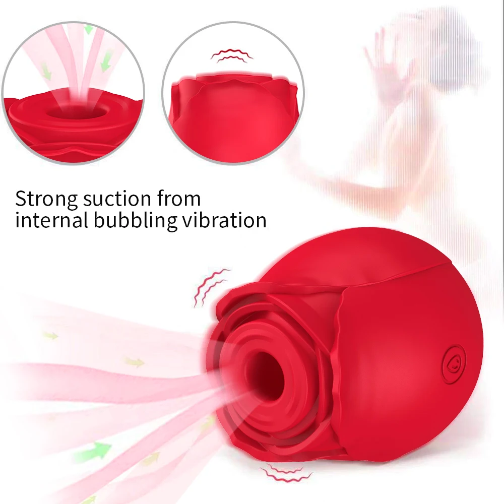 هزاز مص المهبل على شكل وردة ، مصاصة الحلمة ، لعق الجنس عن طريق الفم ، محفز البظر ، سلع حميمية قوية ، ألعاب جنسية للنساء #4