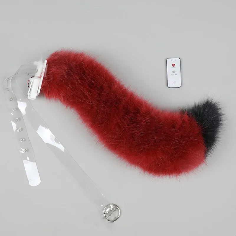 Remote Control Wagging Fox Wolf Tail Automatically Moving Animal Ear Headband Cosplay Prop Accessories Girl\'s Club Pub Costumes