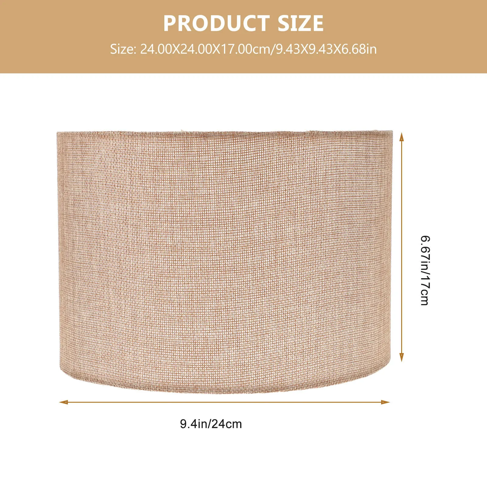 غطاء مصباح أسطواني E27 قماش السرير مكتب استبدال غطاء خفيف نمط ريفي ديكور المنزل سهل التركيب إطار معدني متين