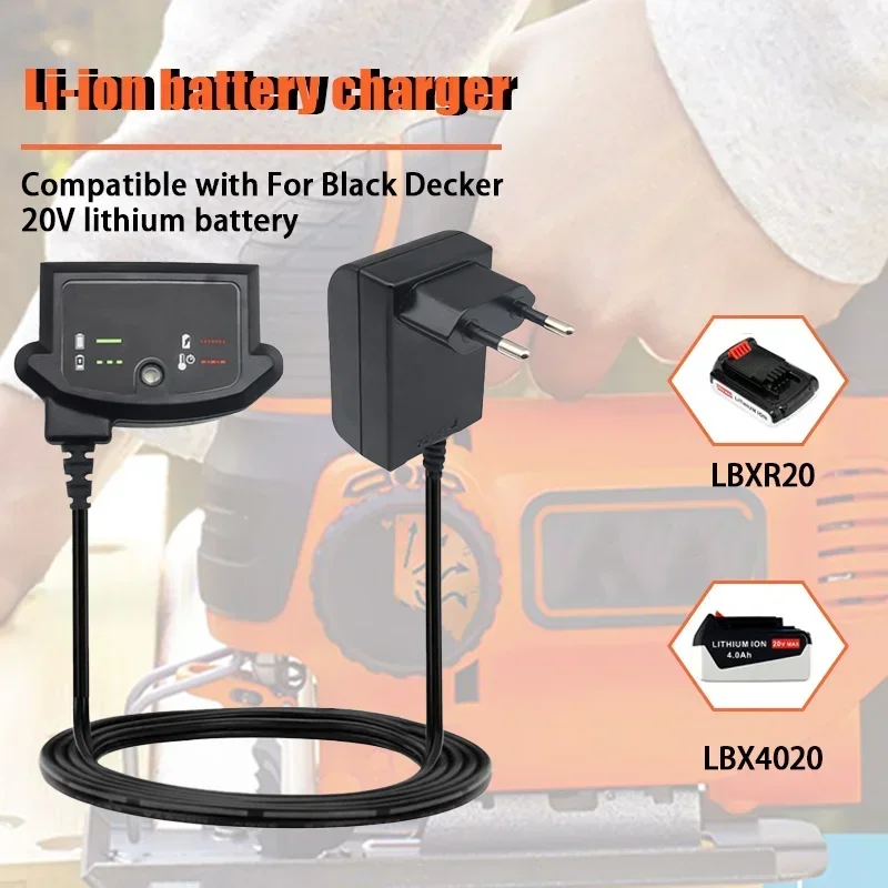 Imagem -04 - Carregador de Bateria de Íon de Lítio para Black Decker 20v Bateria de Íon de Lítio Lbxr20 Lbx4020 Lbxr20-ope Lb20 Lbx20 Lb2x4020 Bl20 Lbxr20bt