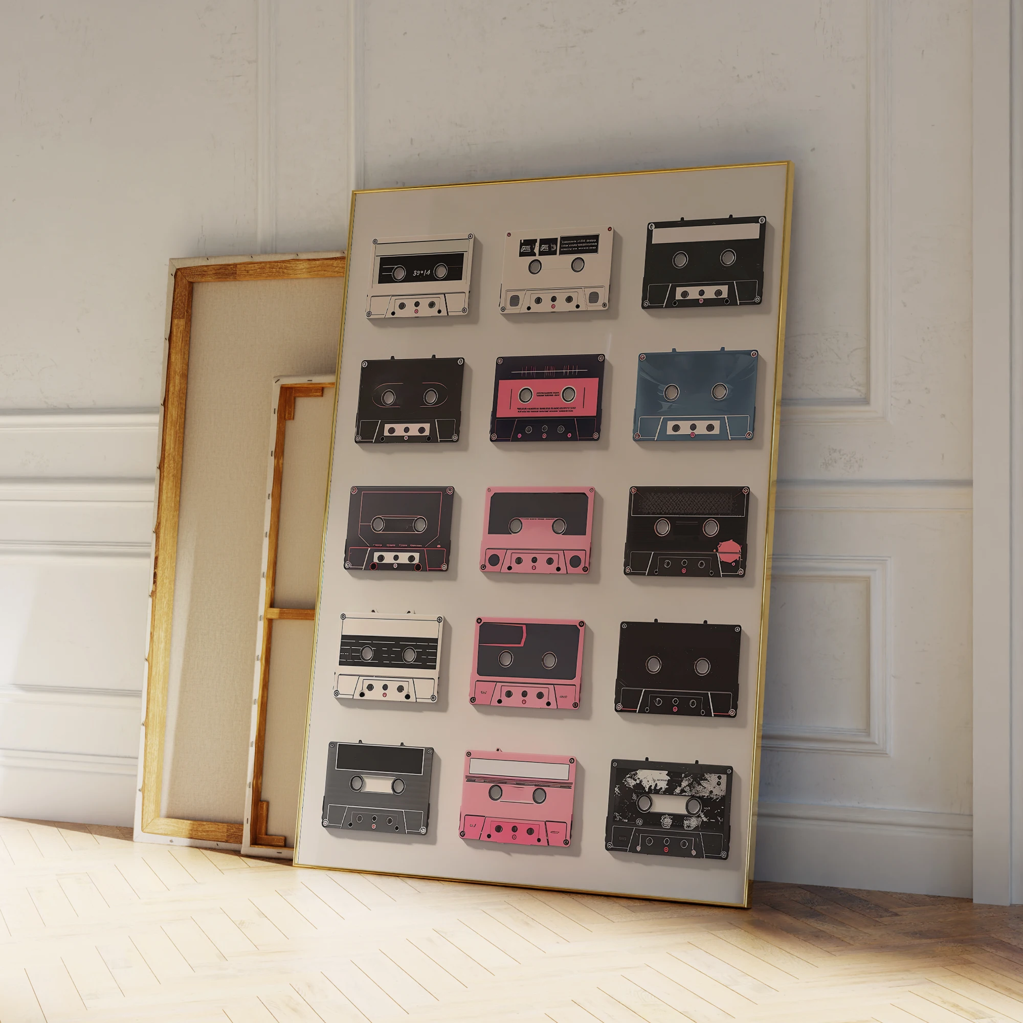 Modern Audio Tapes Cassettes 70s 80s 90s Vintage Wall Art Prints Canvas Painting Poster Picture For Living Room Home Decor