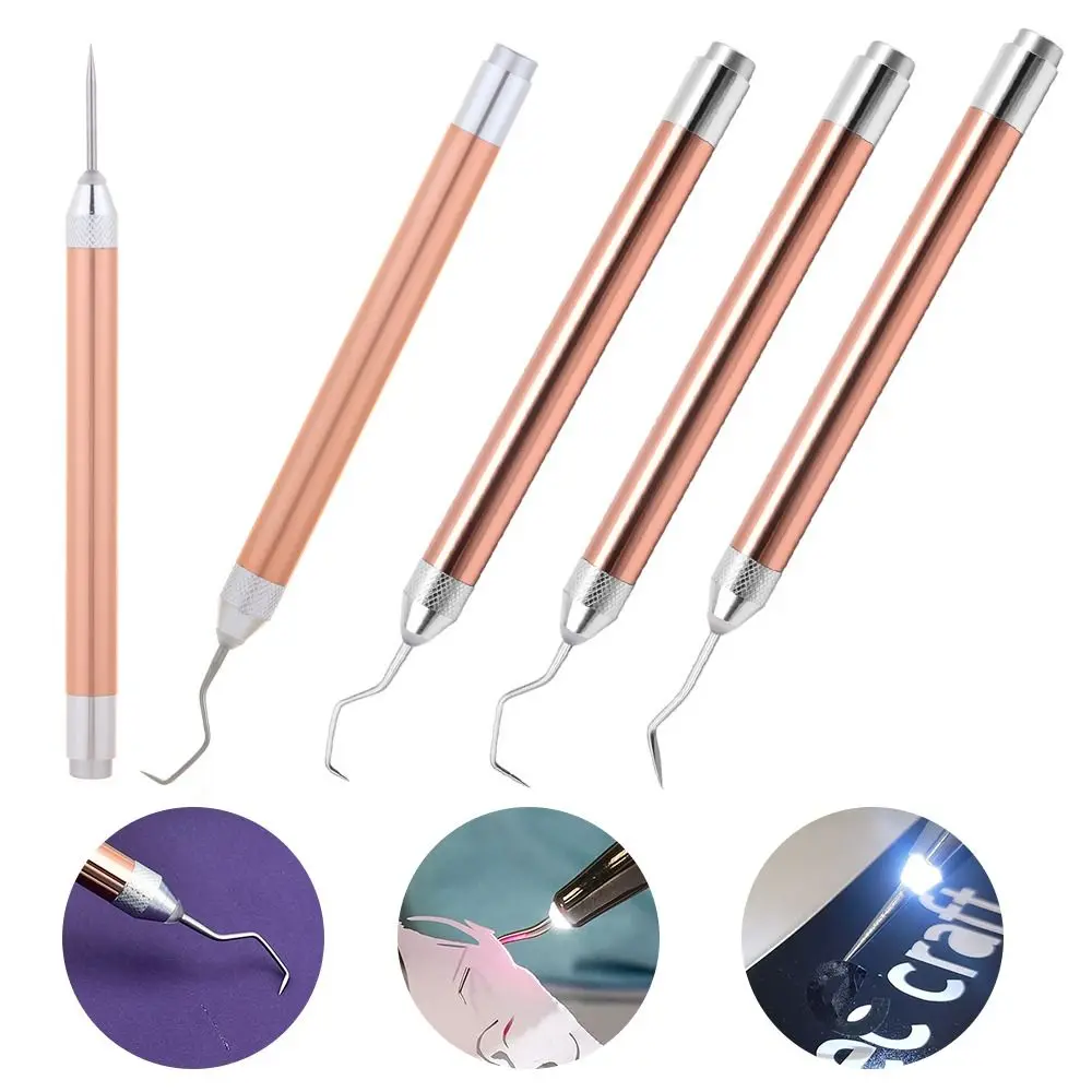 Craft DIY Carving Tool With LED Light Iron-on Project Cutter Installation Vinyl Weeding Pen With Hooks Weeding Pen
