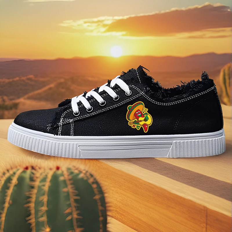 

Women's Sports Shoes Student Sports Enthusiasts Spring and Summer Women's Canvas Shoes Pepper Guitar High-Top Round Toe Flats Bottom Breathable Vulcanized Shoes Digital Printing Women's Shoes
