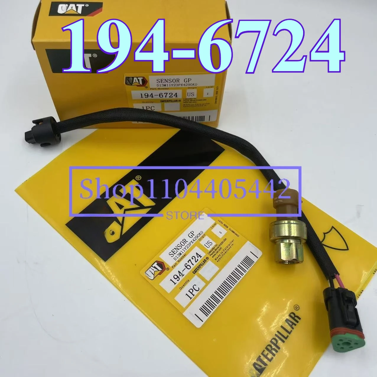 Fuel Injection Pressure Sensor Compatible 224-4536 3PP6-1 with C7 C9 Diesel Engine for CAT C7 3126 C15 MXS BXS NXS