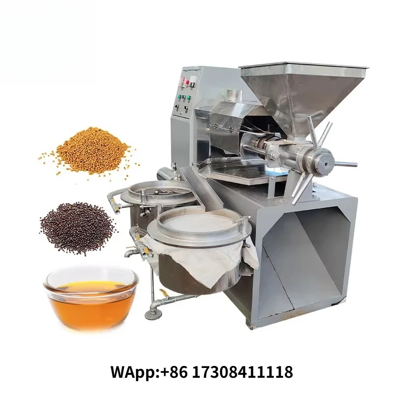 Screw Cold & Hot Press Stainless Steel Automatic High Capacity Sesame Soybean Peanut Sunflower Seed Oil Extraction Machine