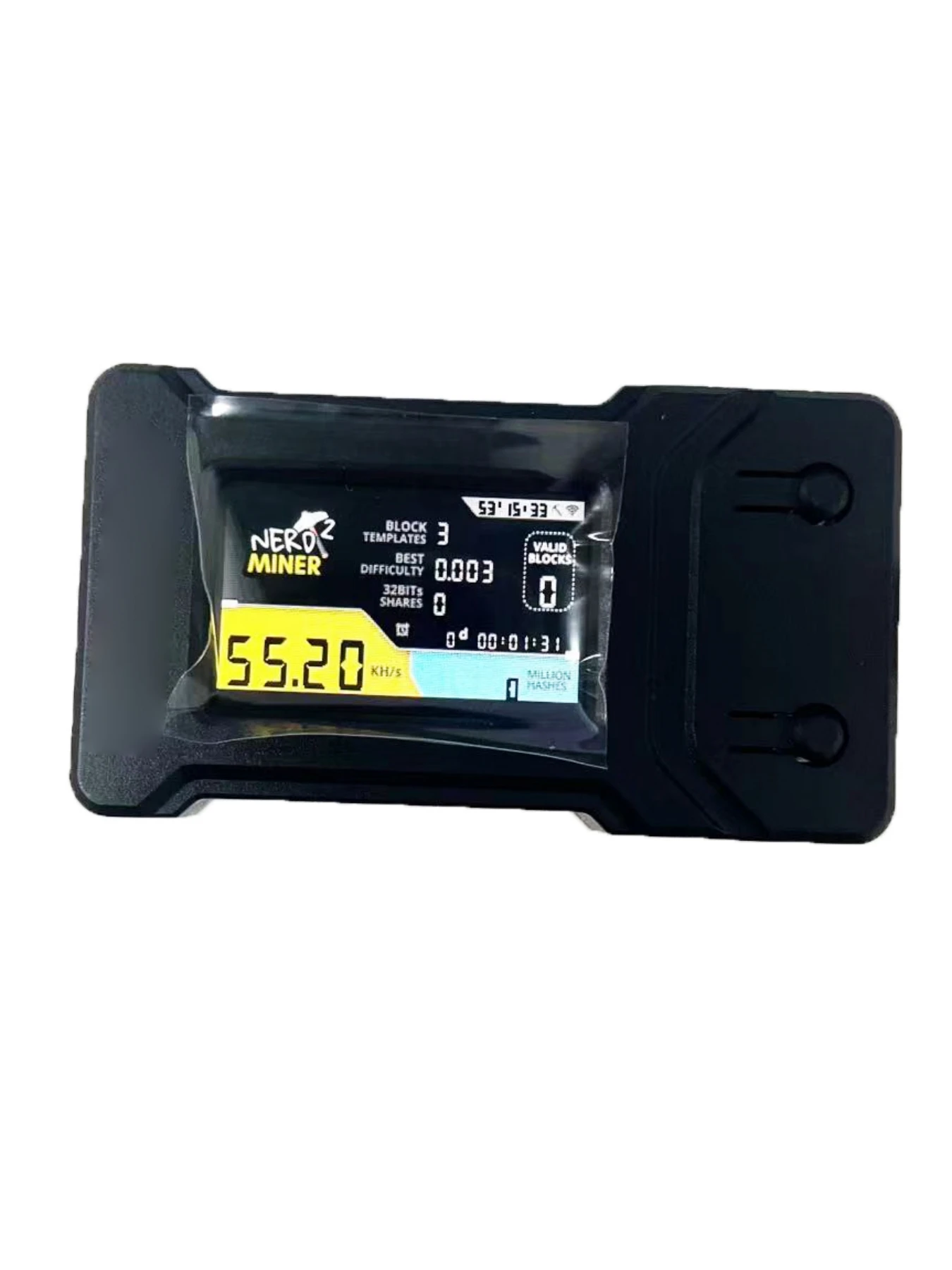 Bitcoin NerdMiner Mini V2.0 Hashrate 56Kh/s con Shell BTC Crypto Solo Lotería Nerd Miner Mini