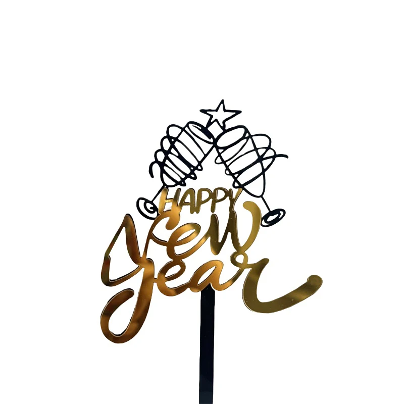 1 Stück 2025 Neujahr Frohe Weihnachten Acryl Kuchen Topper Weihnachten Cupcake Topper Für Zuhause Neujahr Party Kuchen Dekorationen
