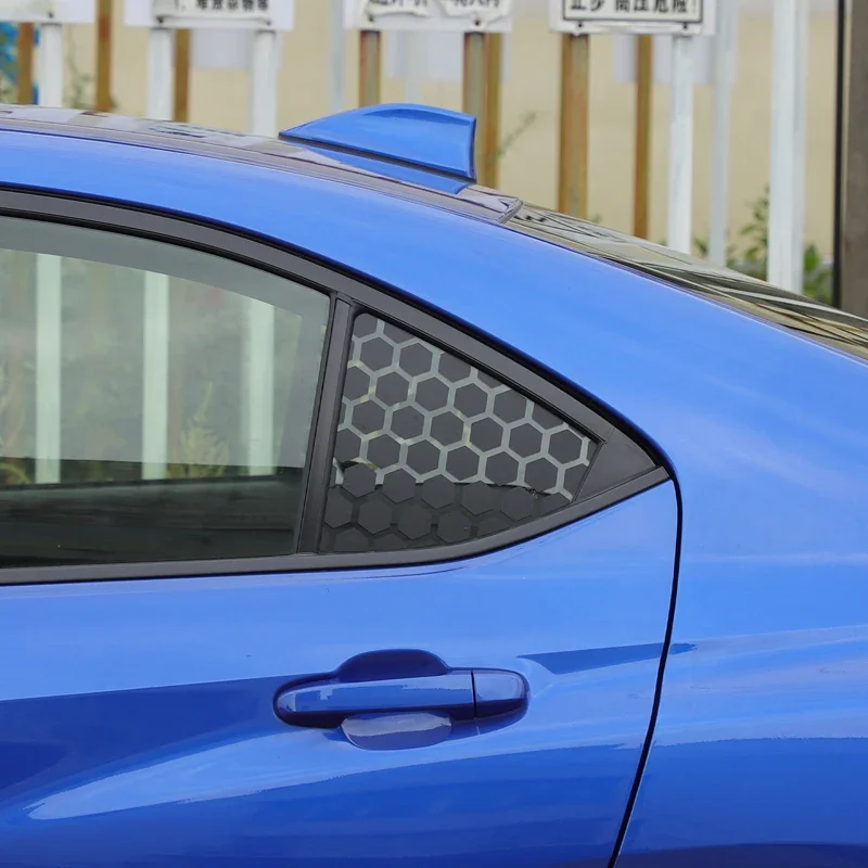 ملصق أسود من كلوريد البولي فينيل للسيارة ، زهرة النافذة المثلثة الخلفية ، ملحقات السيارة الخارجية ، سوبارو WRX-Pull