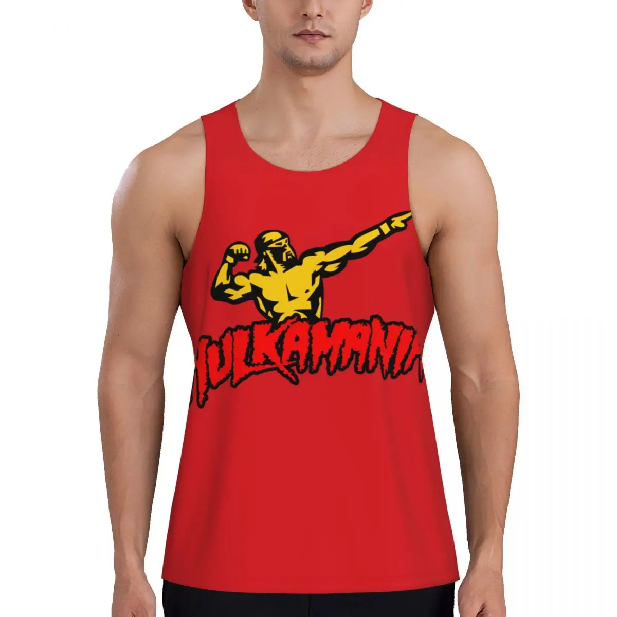 

Printed Brave Hulkamania Hulk Hogan Workout Muscle Tank Top Sleeveless Shirt Bodybuilding Fitness Gym Vest