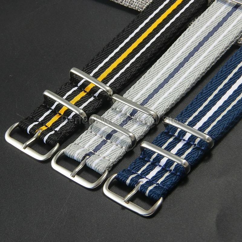 Acessórios de relógio de pulso de nylon, tecido de alta densidade, resistente à água, encaixe macio, preto, vermelho, azul, cinza, para pulseira de relógio da série swatch