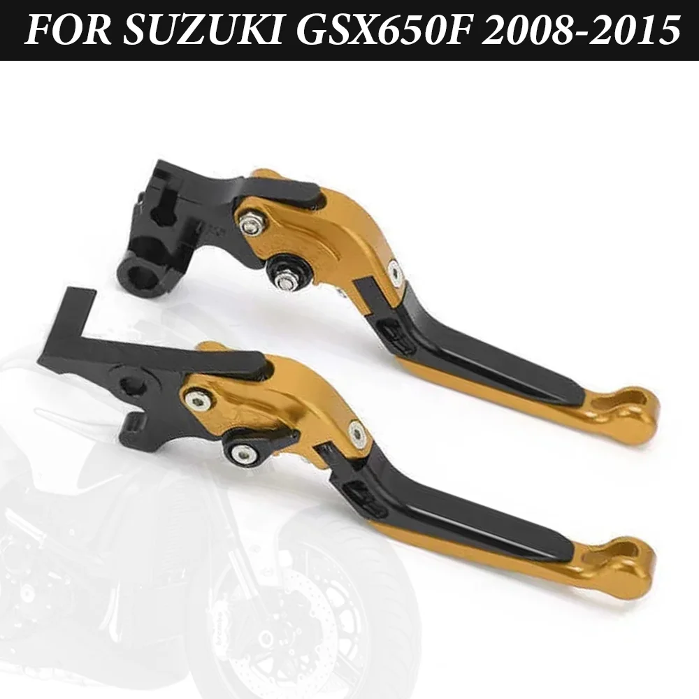 GSX650 untuk SUZUKI GSX650F GSX 650F F GSX 650 F 2008-2013 2014 2015 aksesori motor CNC Tuas kopling rem pendek