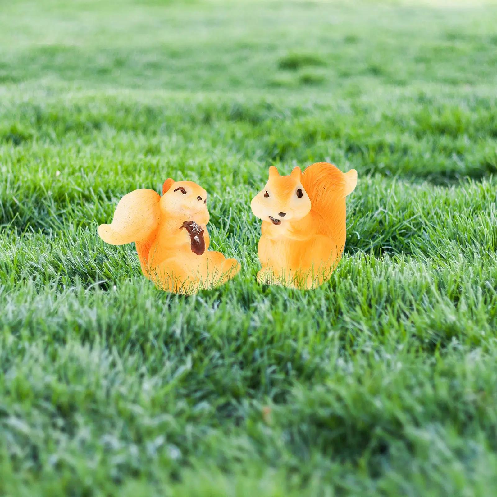 10Pcs Miniature Squirrel Decor Resin Micro Landscape Ornament for Fairy Garden Bonsai Decorative Resin Mini Crafts Home Table