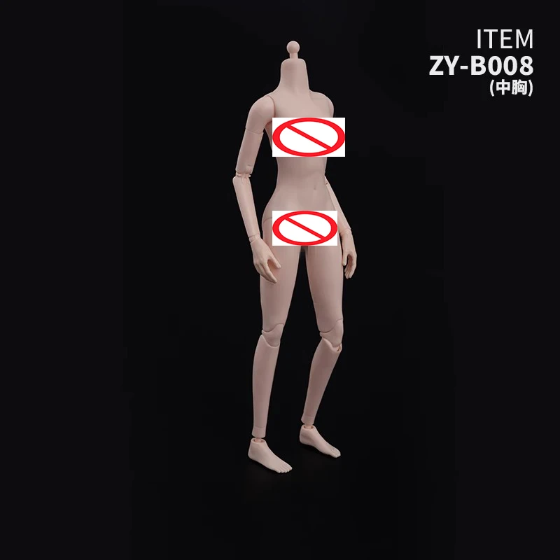 ZYTOYS ZY-B008 ZY-B009 1/6 مقياس أنثى الآسيوية شاحب الجلد سوبر مرنة الجسم نموذج صغير الأوسط الثدي 12 "عمل الشكل لعبة