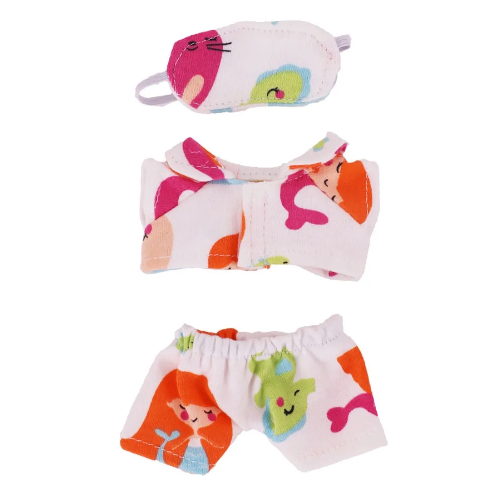 

Trendy 17cm Clothes DIY Clothing Bedding Set Casual Mini T-shirt Overalls Suit Kid Gift