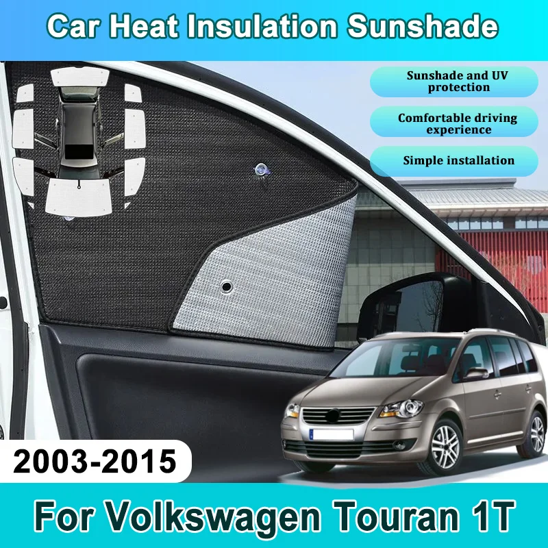 For Volkswagen VW Touran 1T 2003-2015 2010 Car Sunshade Window UV Protection Curtain Reflector Shade Visor Tools Car Accessories